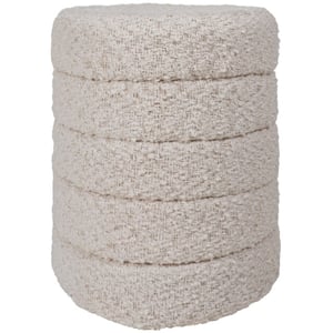 Home67 Poef rosa naturel 53 x ø43 cm