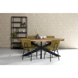Brix ovale eetkamertafel mangohout 180cm -