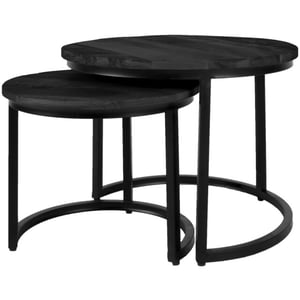 Home67 Industriële salontafel set van 2 alex mangohout