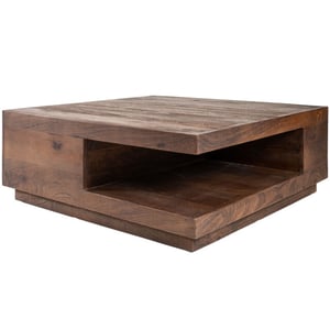 Home67 Salontafel bram espresso mangohout 80 x 80 cm