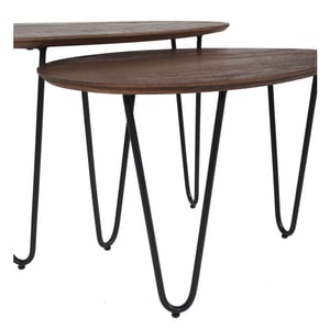 Home67 Salontafel fabio espresso mangohout set van 2
