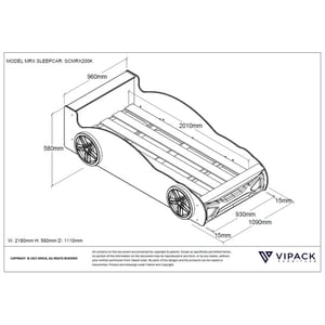 Lucevi carbeds mrx bed 90x200cm / rood
