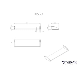 Lucevi hangplank voor een pino bed hout - 79.2x21.2 x9.3 cm