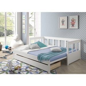 Lucevi pino 91 uitschuif-kajuitbed 90 x 200 cm pino scott lade voor