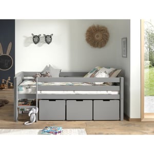 Lucevi pino halfhoogslaper h85cm met ladder 90 x 200 cm pino set van 3