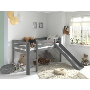 Lucevi pino halfhoogslaper met glijbaan 90x200cm - h115cm