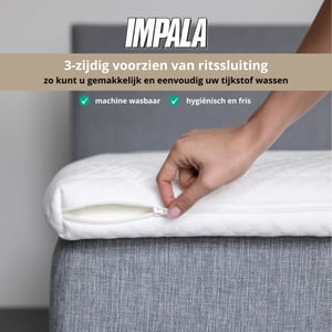 NachtrustOnline Impala latex topper 180 x 220 zuiver natuurrubber medium hardheid tencel