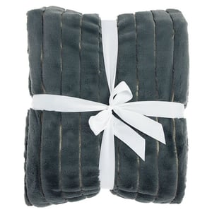 Unique Living bedsprei rib dark grey 260x240cm