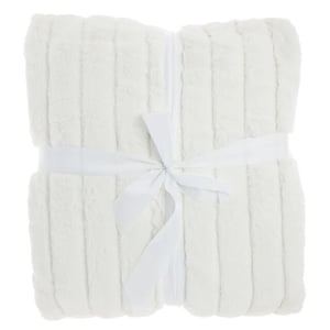 Unique Living bedsprei rib dove white 180x240cm