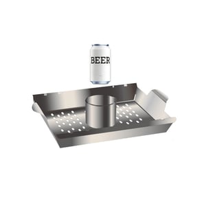4cookz ® 3-in-1 rvs groente/kip rooster chicken on beercan rooster