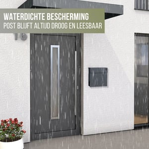 4gardenz ® wandbrievenbus brievenbus staal veilig slot met twee sleutels -