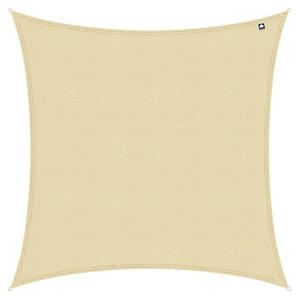 Kopu ® schaduwdoek vierkant 5x5 m 280 gram waterdoorlatend creme