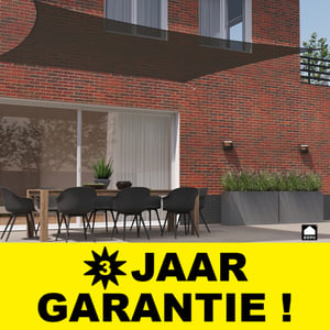 Kopu ® schaduwdoek vierkant 5x5 m 280 gram waterdoorlatend creme