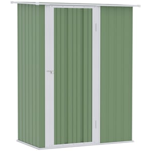 4goodz Outsunny stalen tuinkast balkonkast 84x142x189 cm grijs