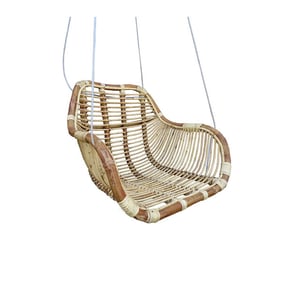 Van der Leeden Rotan hangstoel fly (l)66 x (b)65 x (h)49 cm steel wire
