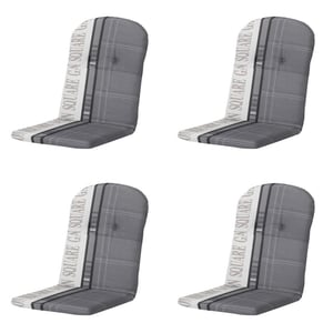 Madison kuipstoelkussen hoge rug garden grey ca. 96x45 cm set van
