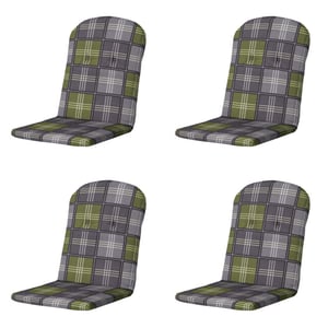 Madison kuipstoelkussen hoge rug patchy olive ca. 96x45 cm set van 4
