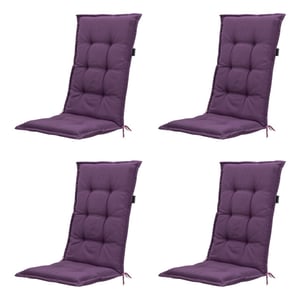 Madison tuinkussen hoge rug panama purple 123x50cm 4 stuks
