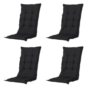 Madison tuinkussens hoge rug panama black 123x50 - 4 stuks