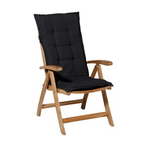 Madison tuinkussens hoge rug panama black 123x50 - 4 stuks