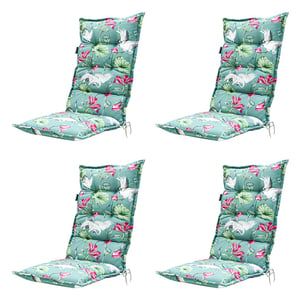 Madison tuinstoelkussen hoge rug 123x50 - vieve green 4 stuks
