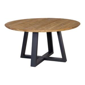 SenS-Line dallas teakhout tuintafel Ø150 cm / zwart
