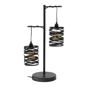 Hoyz Hoyz tafellamp industrieel vintage tafellamp van metaal en glas spiraal