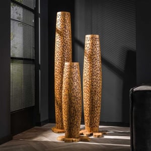 Hoyz vloerlamp s bars teakhout 104cm