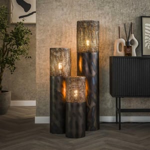 Hoyz vloerlamp Ø22,5 cilinder 90cm bruin