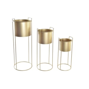 Casa di Elturo Bloempot glamour rond met standaard metaal m Ø 20 x h 50 cm