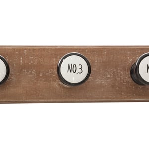 Boltze Klassieke kapstok met 6 keramieke haken 66x9x8 cm