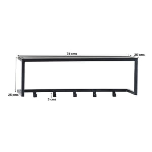 Brix kapstok abby black mangohout / gecoat staal