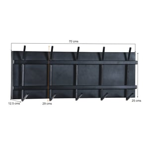 Brix kapstok gabi black mangohout / gecoat staal
