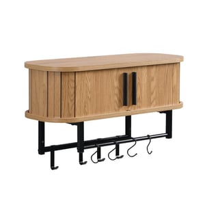 Furnilux Kapstok 60 x 24 x 32 cm smal wandkapstok kiruna 8 haken licht