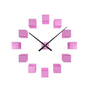 Karlsson wandklok diy cubic metallic metallic dark pink- Ø40cm