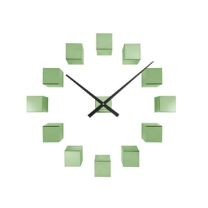 Karlsson wandklok diy cubic metallic metallic green- Ø40cm