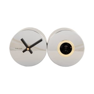 Karlsson wandklok duo cuckoo plated chrome plated