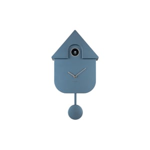 Karlsson wandklok modern cuckoo metallic metallic dark blue