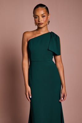 Coast Honoured Petite Bow One Shoulder Maxi Bridesmaid Dress