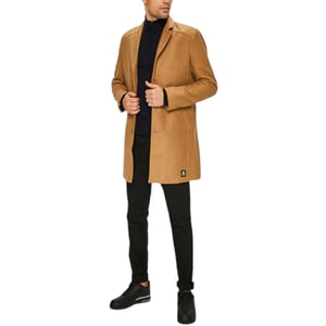 TOM TAILOR Mens Trench Over Coat Wool Winter Long Jacket Formal Office Outwear