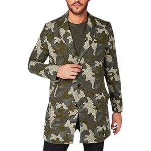 TOM TAILOR Mens Trench Over Coat Wool Winter Long Jacket Formal Office Outwear