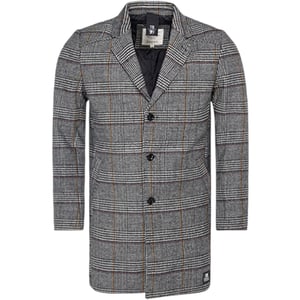 TOM TAILOR Mens Trench Over Coat Wool Winter Long Jacket Formal Office Outwear