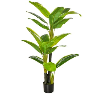 4goodz Homcom kunstplant bananenboom decoratieve kunstplant 150 cm