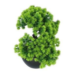 Kopu ® kunstplant bonsai lariks 26 cm met zwarte pot bonsai boompje