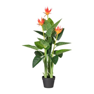 Kopu ® kunstplant guzmania 105 cm met 3 oranje bloemen nepplant