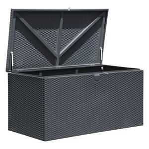 Lifetime Kunststof kussenbox staal 509 ltr 132x70x67cm antraciet