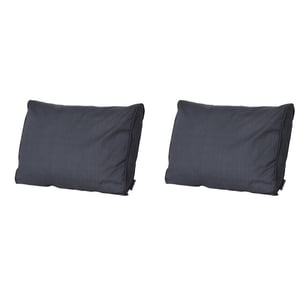 Madison lounge rugkussen basic black ca. 43x73 cm set van 2
