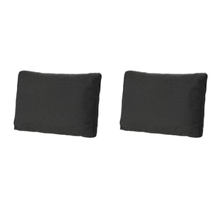 Madison lounge rugkussen rib black ca. 40x60 cm set van 2