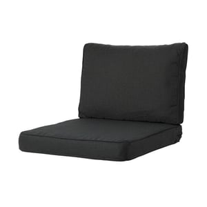 Madison lounge rugkussen rib black ca. 40x60 cm set van 2