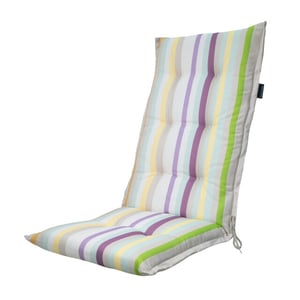 Madison tuinstoelkussen hoge rug righe purple ca. 123x50 cm set van 4